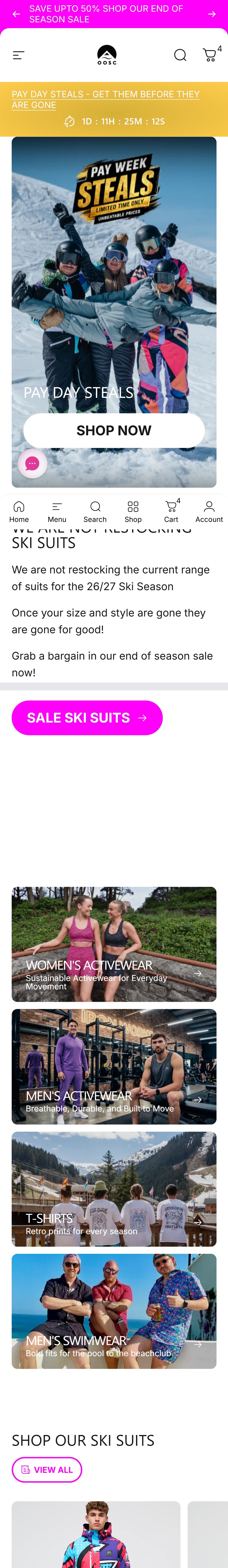 OOSC Clothing — Mobile