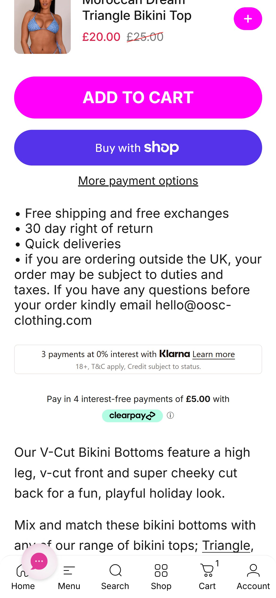 OOSC Clothing — Mobile